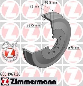 Барабан тормозной Coat Z ZIMMERMANN 600196720