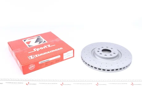 Диск гальмівний (передній) Audi A3/Skoda Octavia/VW Golf 13-/Passat 08- (340x30)(з отвор) (вент) ZIMMERMANN 600.3243.52